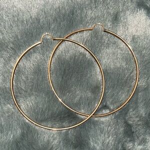10k Gold Stamped Hoop Earrings